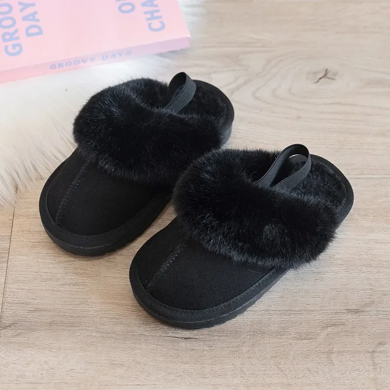 Zapatillas de casa antideslizantes en algodón cálidas color liso - imagen 4
