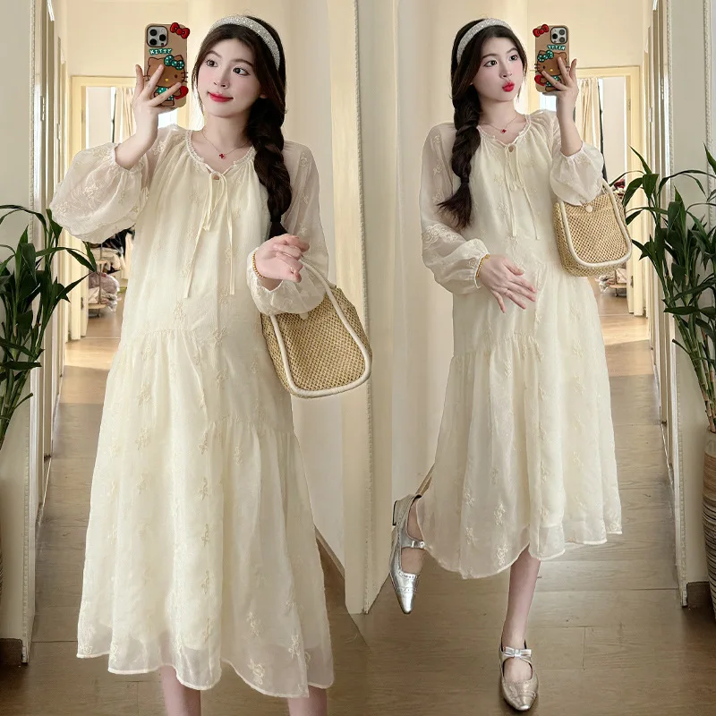 Vestido de maternidad holgado recto para mujer – estilo casual - imagen 2