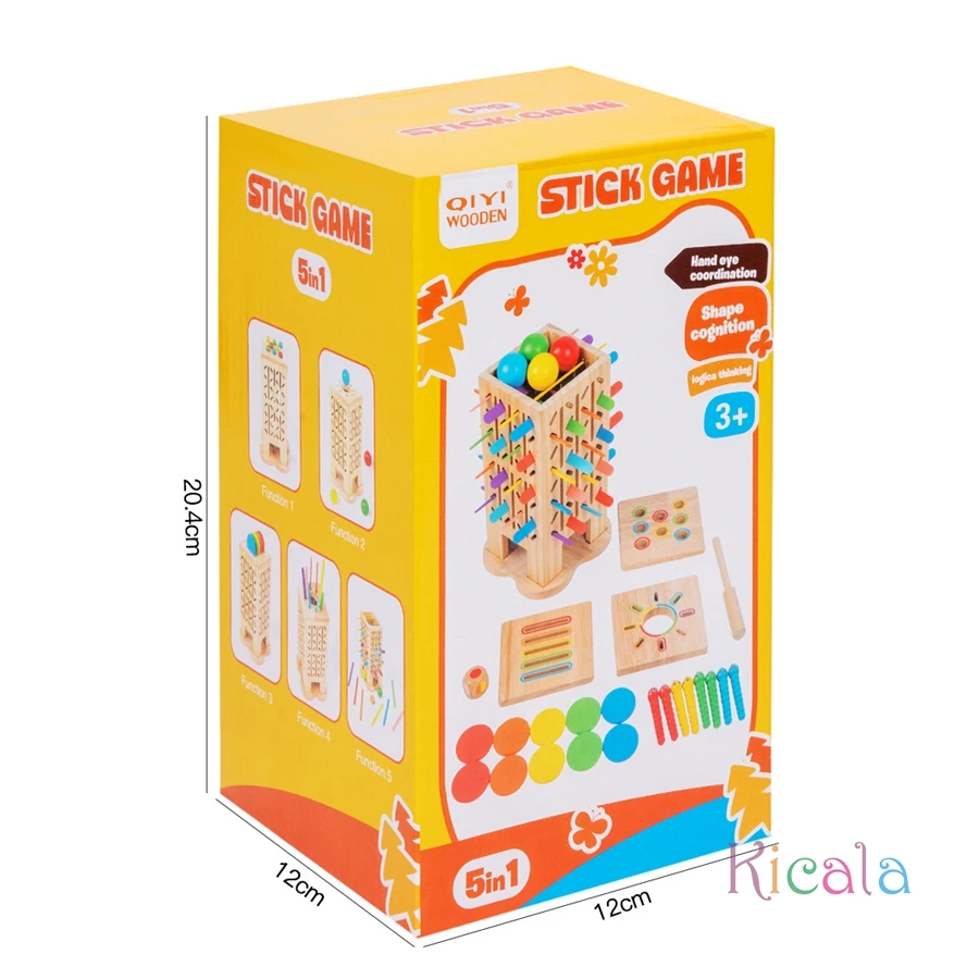 Juego Montessori torre clasificación de formas para contar niños - imagen 5