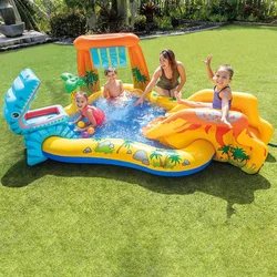 Piscina inflable de verano para niños – Tobogán con bolas oceanográficas