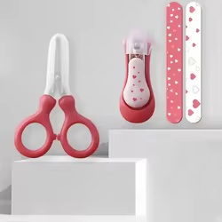 Cortaúñas infantil con tijeras y estuche de cuidado para bebés