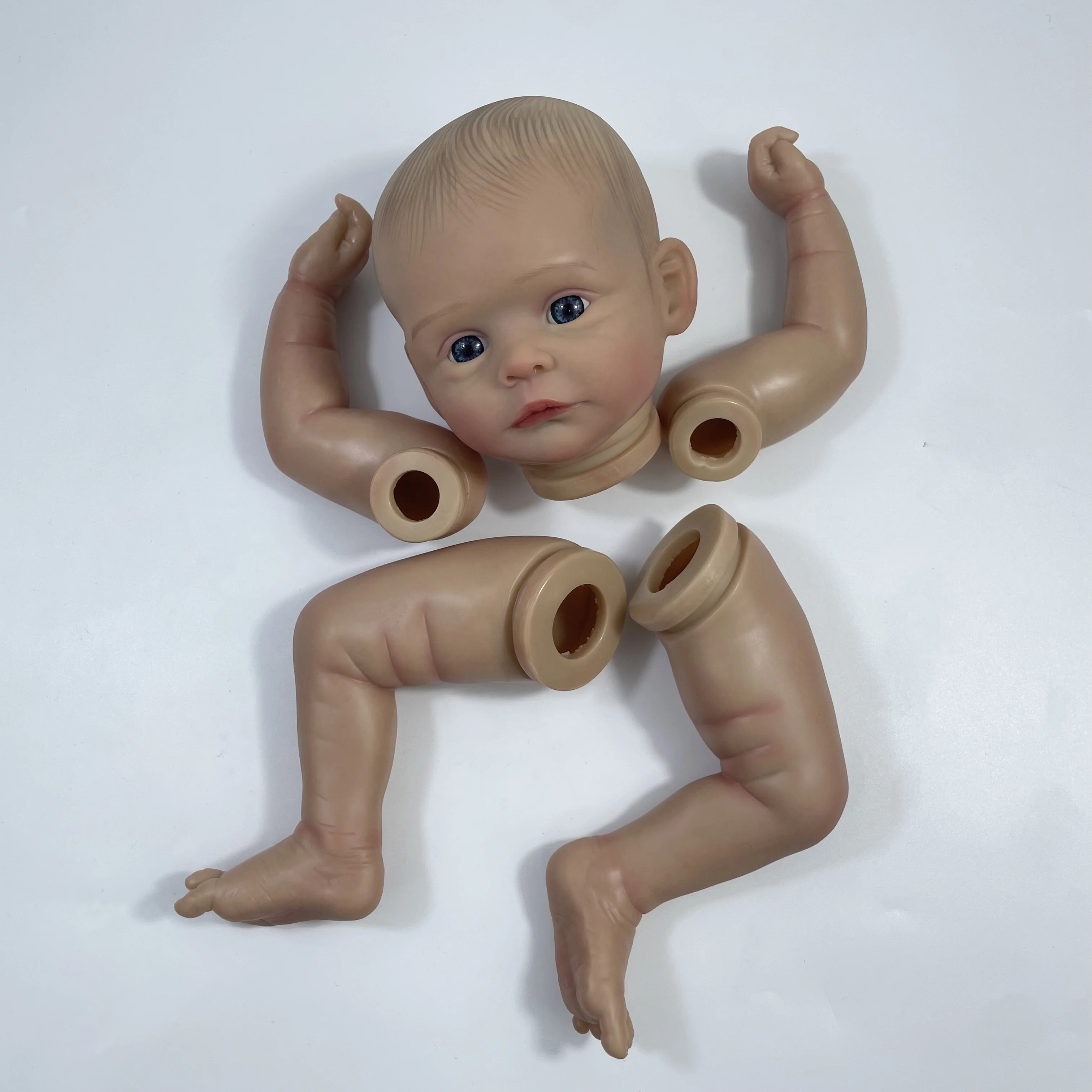Muñeca reborn MRB Joleen pintada de vinilo, lista para manualidades - imagen 4