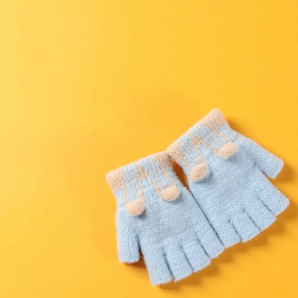 Guantes invierno niños punto – Mitones táctiles suaves yema descubierta - imagen 4