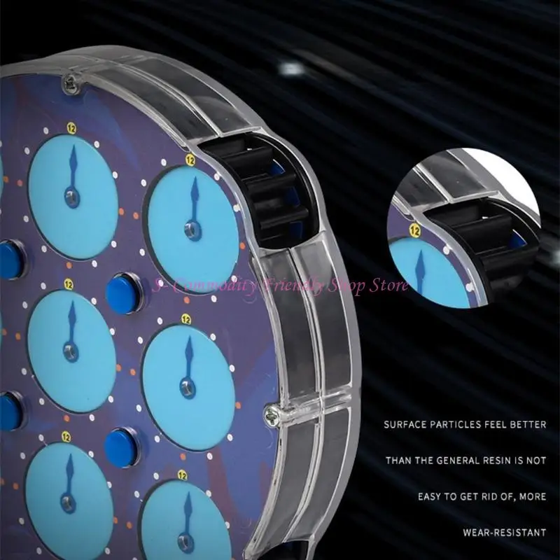 Reloj mágico cubo transparente azul de posicionamiento magnético - imagen 5