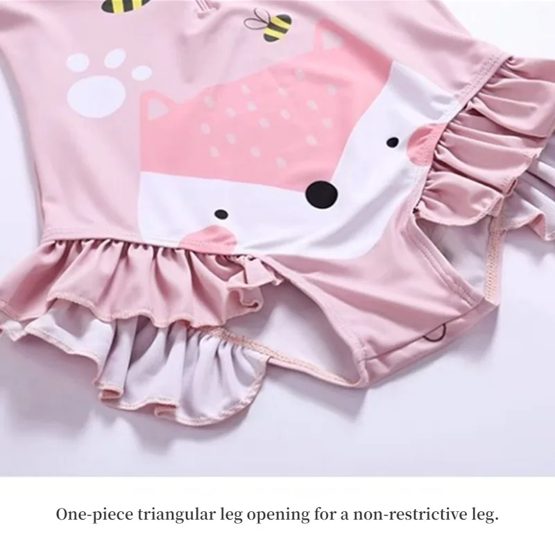 Traje de baño niña manga larga con sombrero – Protección solar - imagen 5
