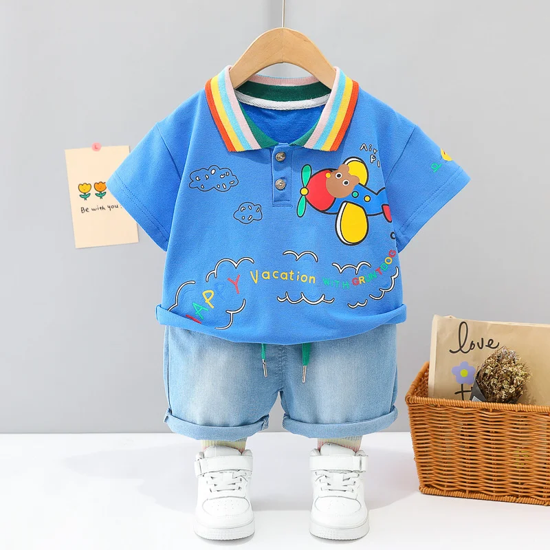 Conjunto veraniego para niña en algodón: camiseta y pantalones cortos - imagen 5