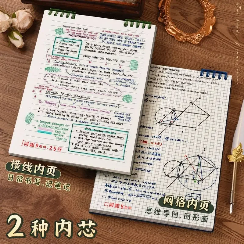 Cuaderno espiral grueso con cubierta PP y páginas de líneas para clase - imagen 5