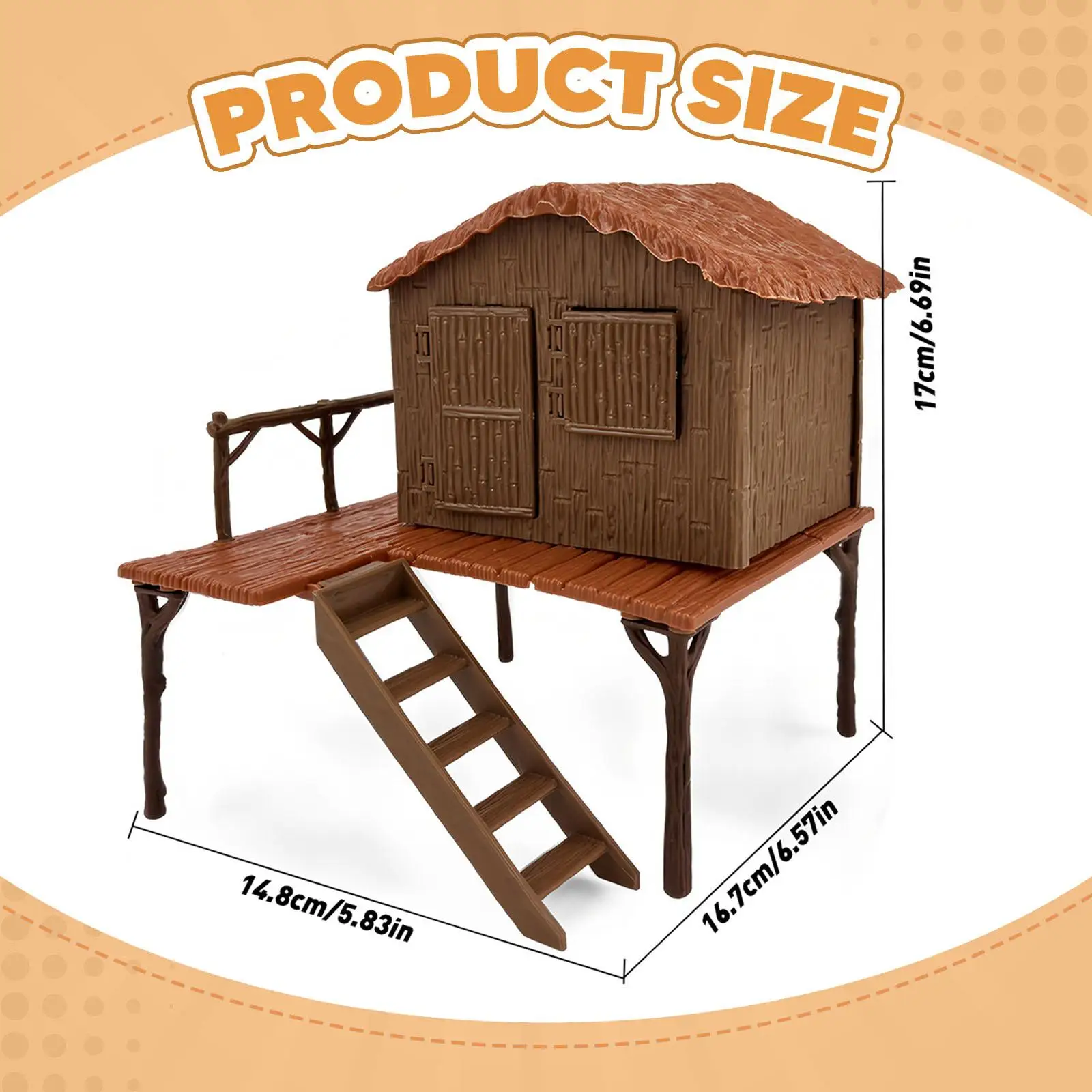Kit de casa de plástico sin ensamblar para diorama realista infantil - imagen 5