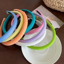 Diadema de esponja fina caramelo para niña – Estilo coreano moderno