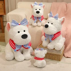 Peluche de perro Westie estilo anime con lazo para regalo