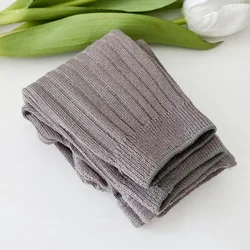 Pantalones bebé acanalados de algodón color sólido para primavera otoño