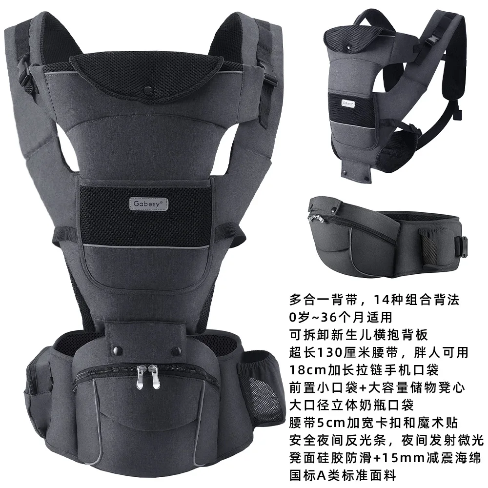 Mochila portabebés ergonómica para recién nacido posición horizontal - imagen 3