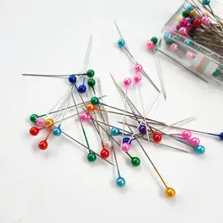 Alfileres de costura con agujas redondas de perla para manualidades