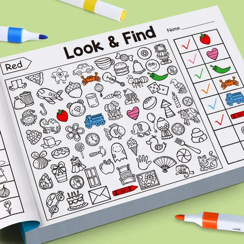 Cuaderno de dibujo para niños: juego buscar formas y colorear - imagen 5