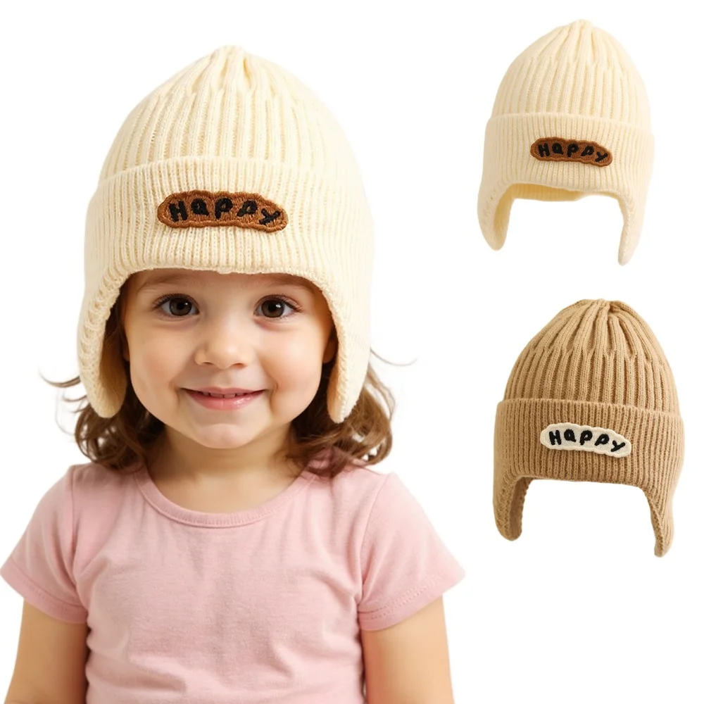 Gorro tejido para bebé de invierno con protección de oídos cálida - imagen 5
