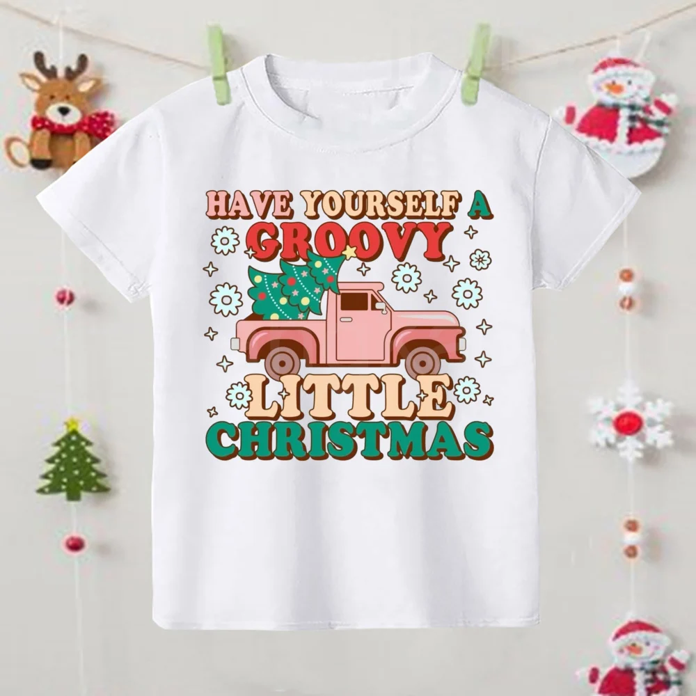 Camiseta manga corta muñecos de nieve Navidad para niño y niña - imagen 3