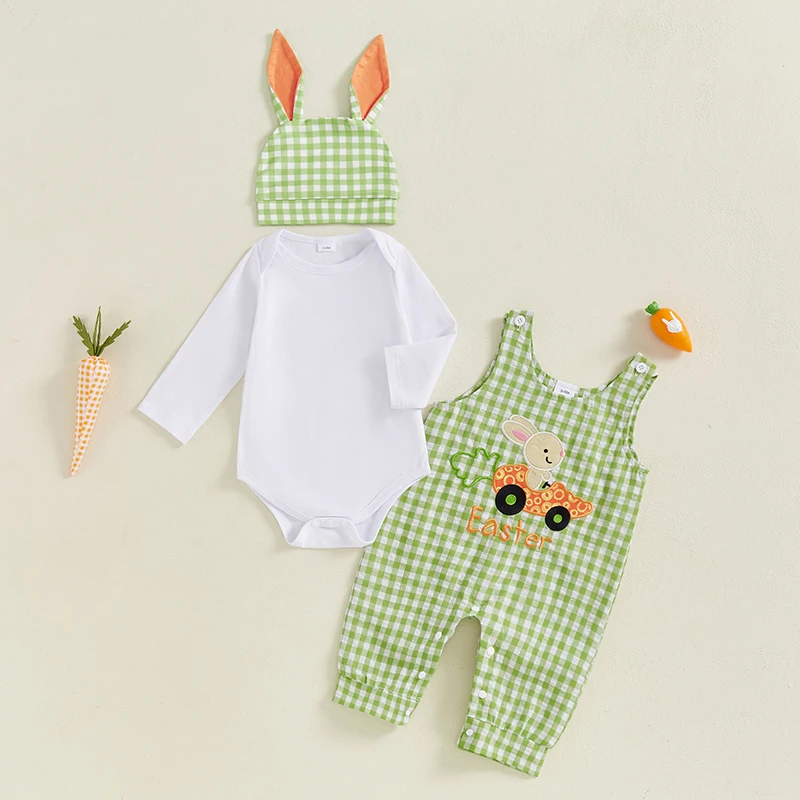 Tregren conjunto bebé Pascua conejito pelele y sombrero orejas - imagen 2