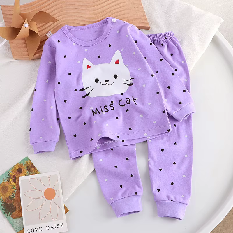 Conjunto de algodón fino para niños – Estampado de perritos