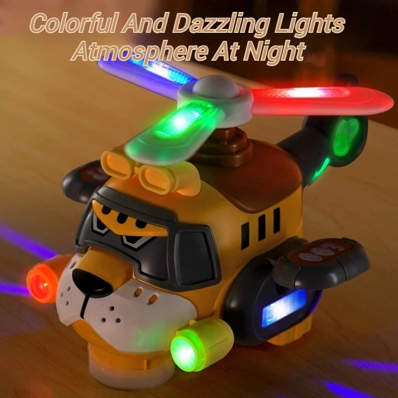 Avión de juguete eléctrico giratorio con luces y sonidos - imagen 4