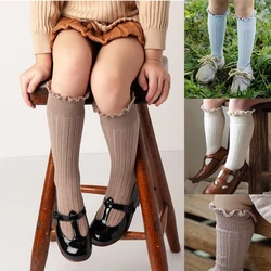 Calcetines escolares de algodón con volantes para niños - cómodos