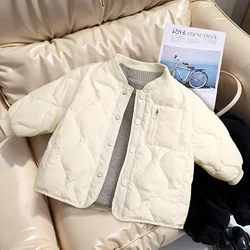 Abrigo de plumón infantil cálido con capucha para invierno