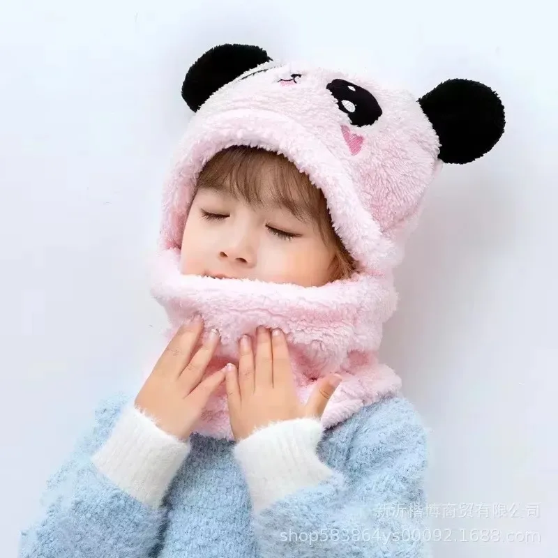 Gorro de invierno y bufanda de lana para niños