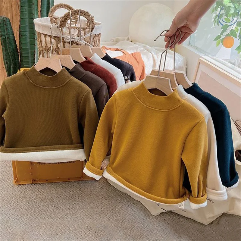 Suéter bebé cuello alto acolchado de lana cálido para invierno - imagen 2