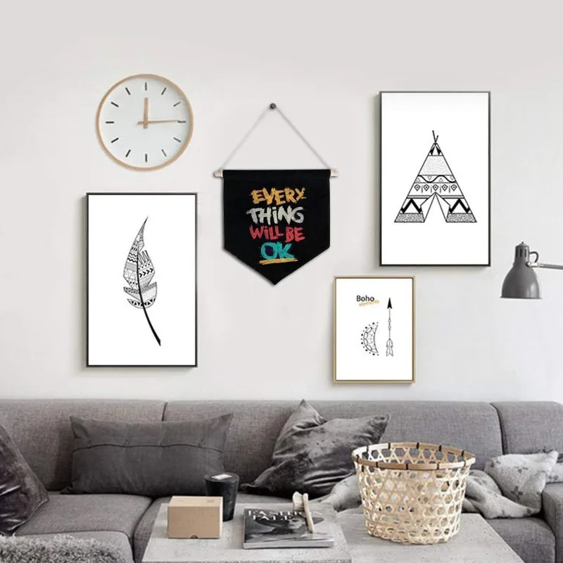 Banderín nórdico de algodón para decoración pared infantil - imagen 5