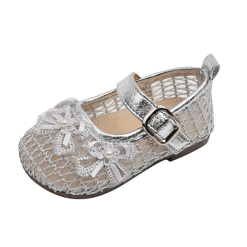 Zapatos de princesa para niñas – Antideslizantes de cuero con lazo - imagen 4