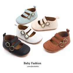 Zapatos antideslizantes de cuna, suela goma para caminantes bebé niña