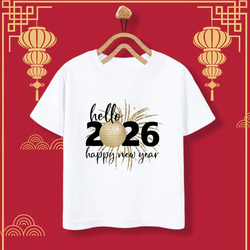 Hello 2026 Camiseta infantil con motivo Feliz Año Nuevo - imagen 4