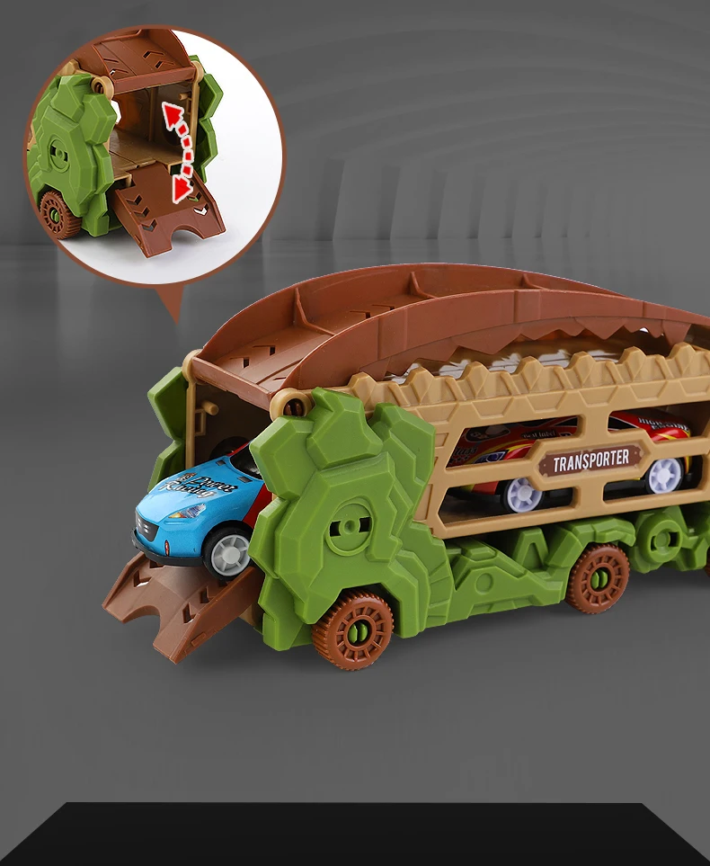 Coche transformado en posición almacenada
