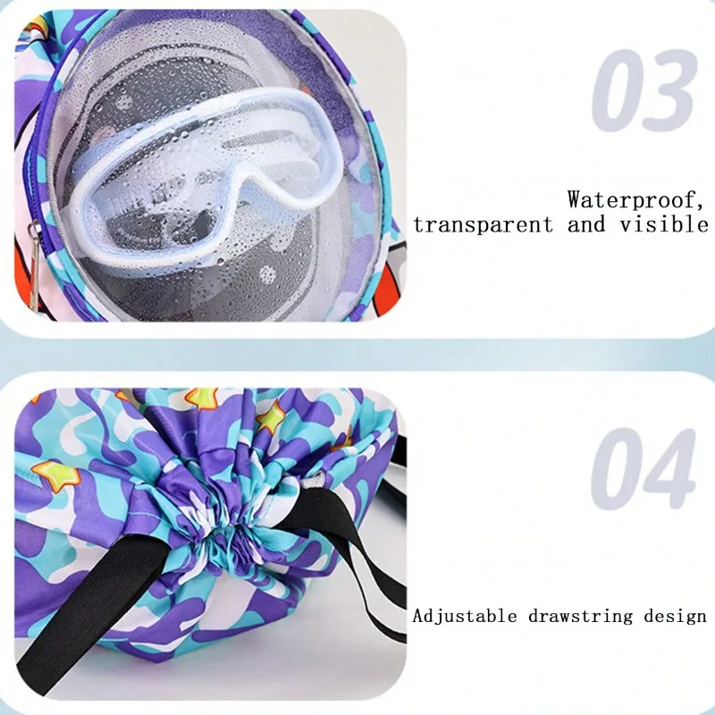 Mochila de playa infantil con cordón y compartimento para calzado - imagen 5