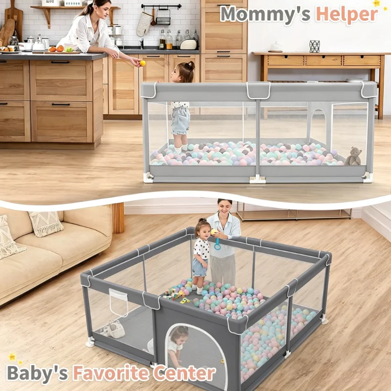 IMBABY Corralito bebé con malla transpirable y puerta interior - imagen 5