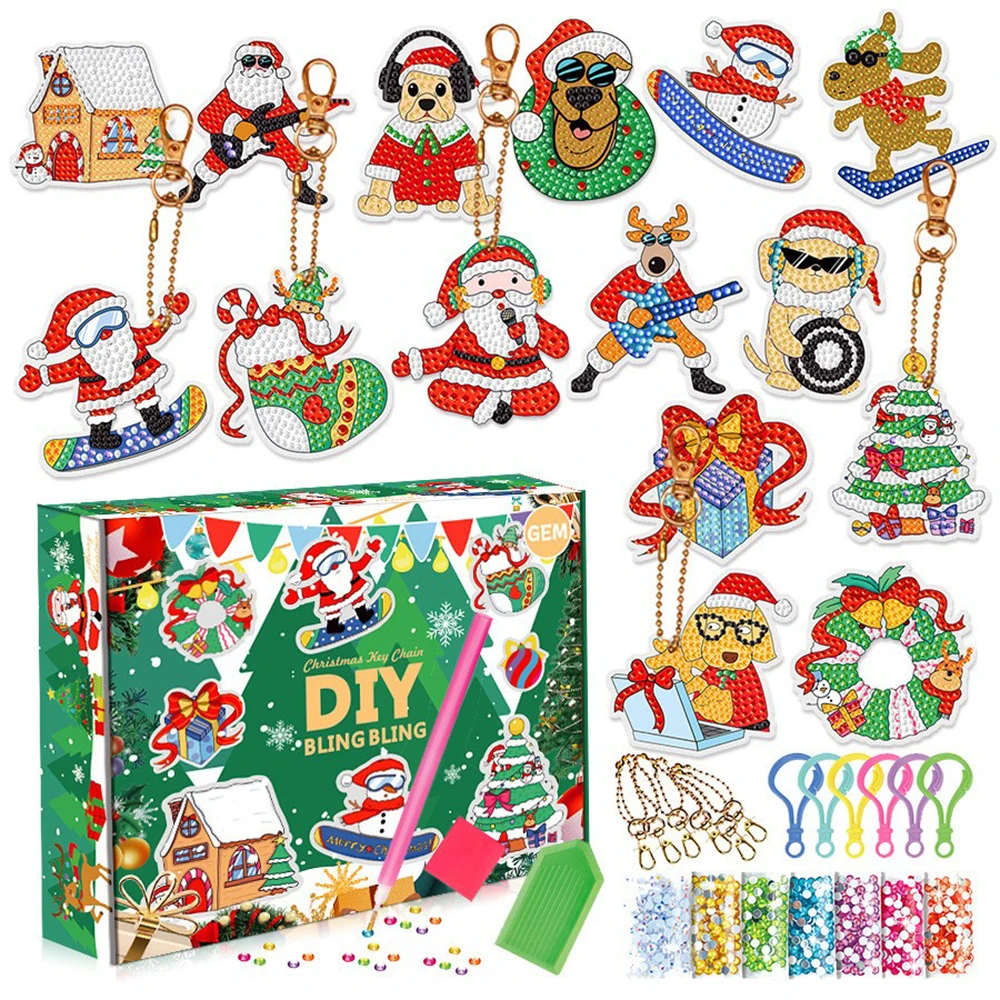 Llavero diamantes Navidad