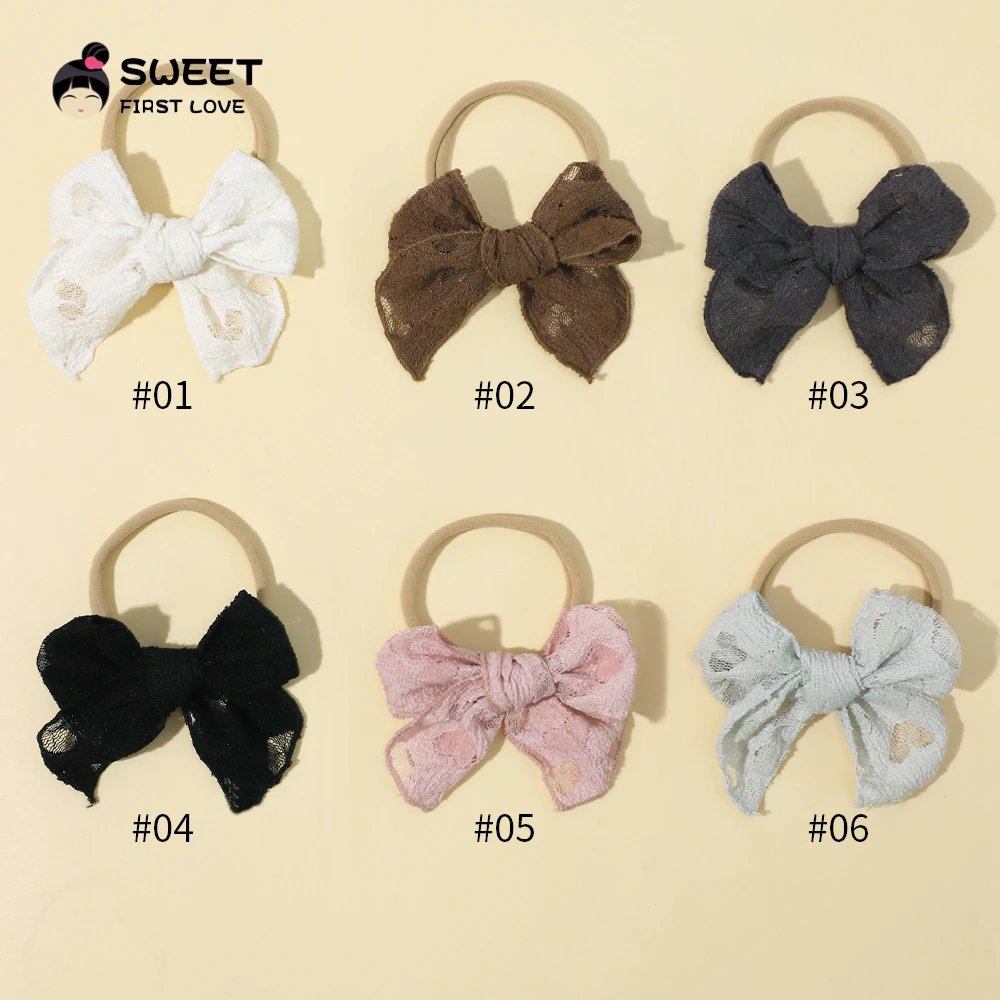 Diadema de encaje para bebé y niña con turbante elástico - imagen 4