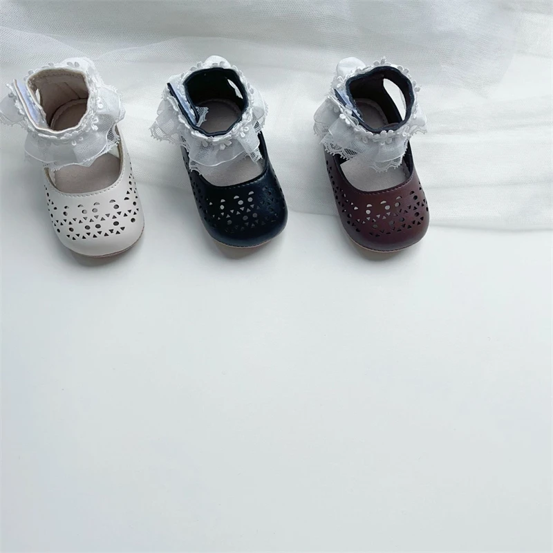 Zapatos antideslizantes para niñas con encaje de princesa - imagen 5