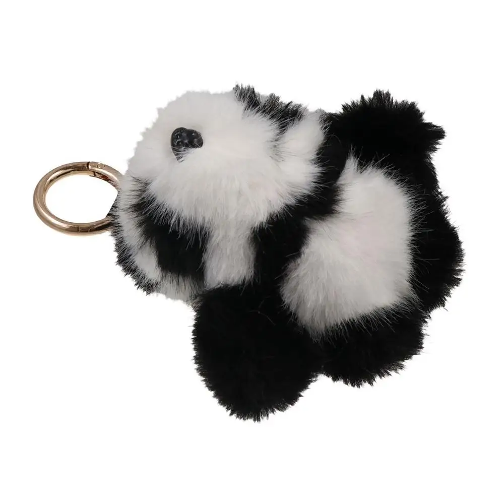 Llavero de pelo imitación piel de visón con panda para bolso - imagen 5