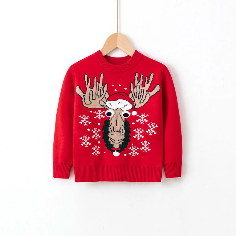 Jersey de punto cálido infantil para otoño e invierno con dibujos - imagen 5