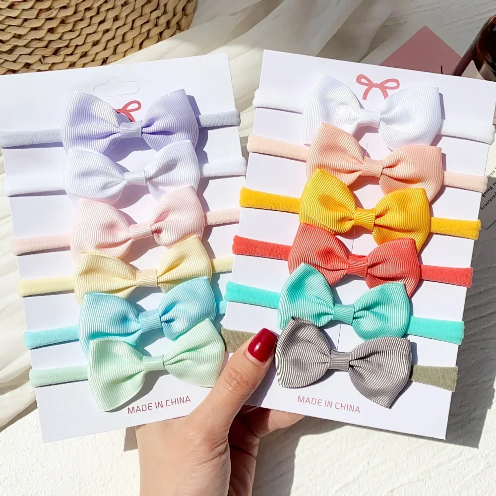 Diadema con lazo para niña – Elástica suave de colores