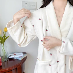 Pijama de lactancia en algodón grueso - Maternidad otoño-invierno