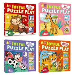 Rompecabezas de granja con animales educativo para niños pequeños