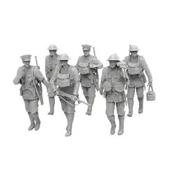 Figuras de personas en miniatura sin pintar para escenas