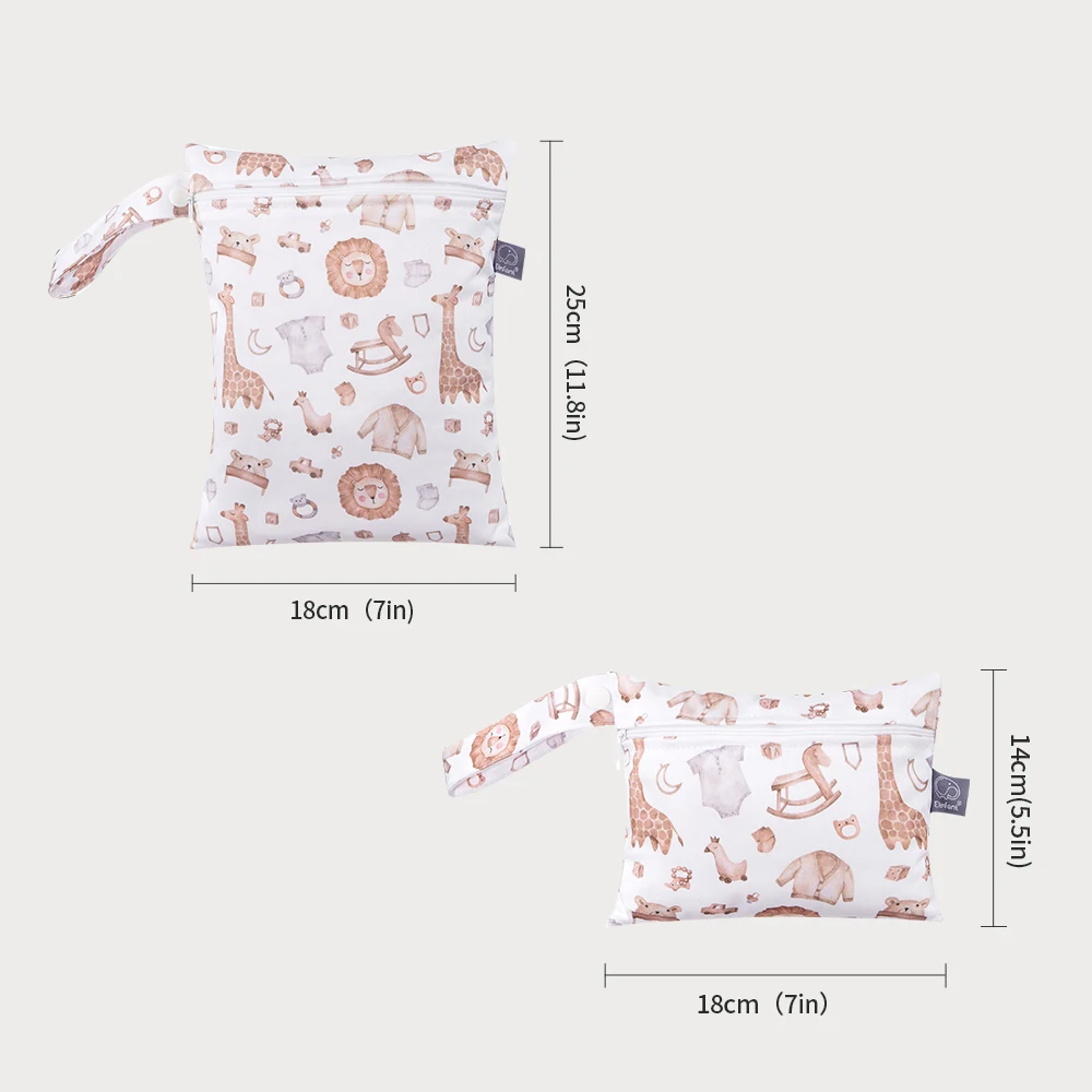 Elinfant Bolsa Pañales Impermeable Doble Neceser Bebé 2 uds - imagen 2