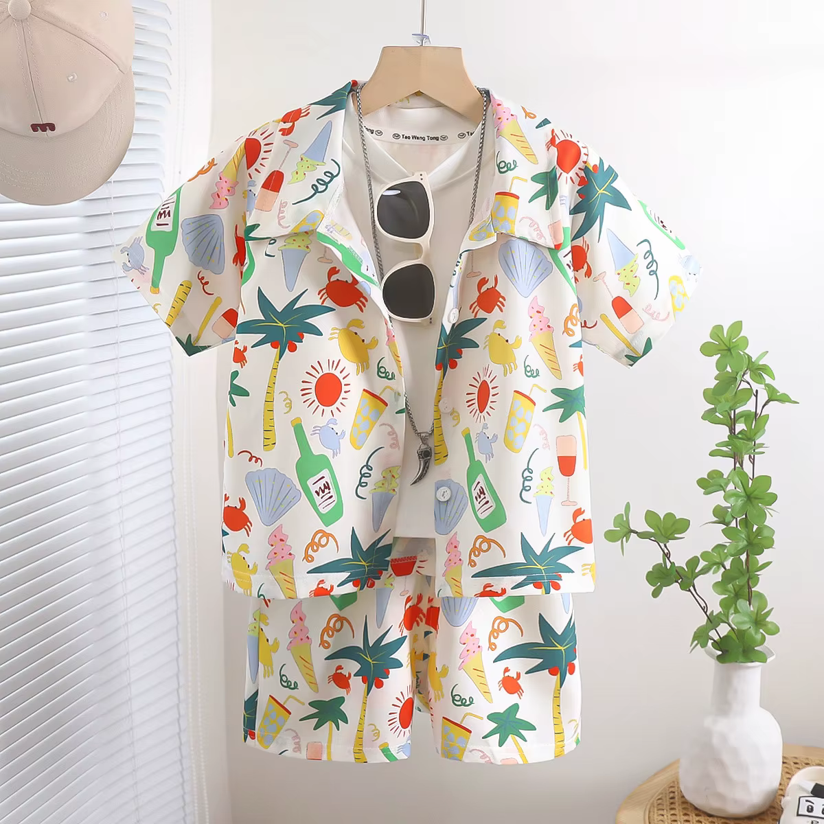 Somenie conjunto verano niño camisa corta y pantalón – vacaciones