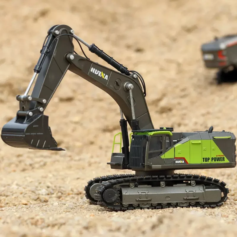 Huina excavadora de juguete metálica 1721 réplica para niños - imagen 5