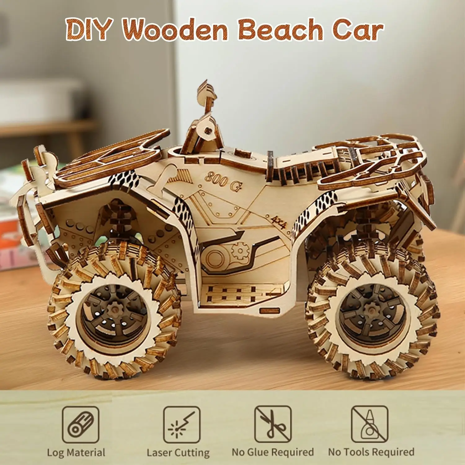 Rompecabezas 3D de madera para armar: modelo decorativo hogar - imagen 2