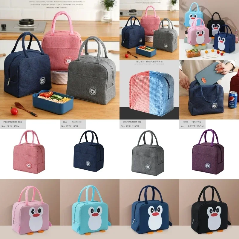 Bolsa térmica infantil impermeable de gran capacidad con cremallera - imagen 2