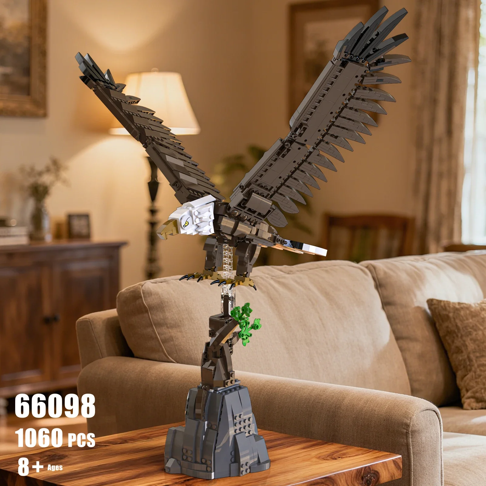Juego bloques construcción águila calva modelo vuelo - imagen 4