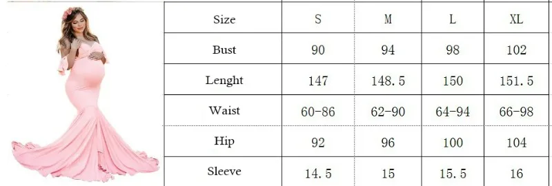 Tabla de tallas para vestido de maternidad